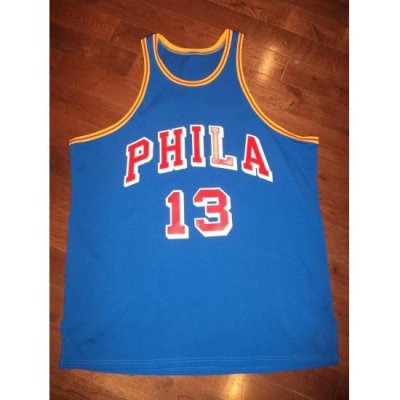 Men Philadelphia 76ers 13 Wilt Chamberlain Royal Swingman Stitched Jersey