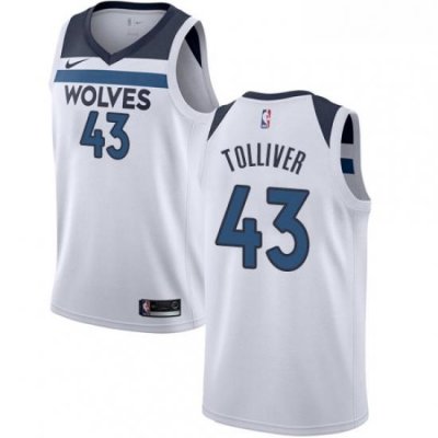 Youth Nike Minnesota Timberwolves 43 Anthony Tolliver Swingman White NBA Jersey Association Edition