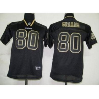 Nike Youth NeW Orleans Saints #80 Jimmy Graham Black Jerseys[Lights out]