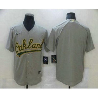 Men Oakland Athletics Blank Grey Stitched MLB Cool Base Nike Jersey