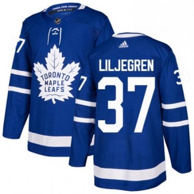 Youth Adidas Toronto Maple Leafs 37 Timothy Liljegren Authentic Royal Blue Home NHL Jersey