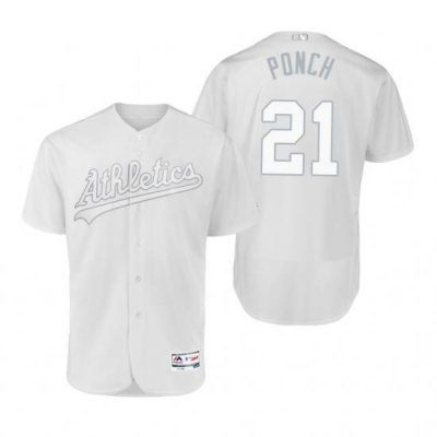 Oakland Athletics Marco Estrada Ponch White 2019 Players Weekend MLB Jersey