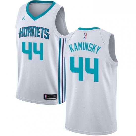 Womens Nike Jordan Charlotte Hornets 44 Frank Kaminsky Swingman White NBA Jersey Association Edition