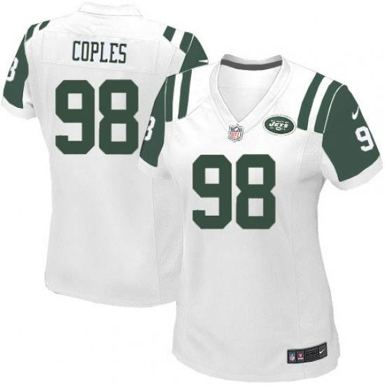 Women's Nike NeW York Jets #98 Quinton Coples Game White NFL Jersey