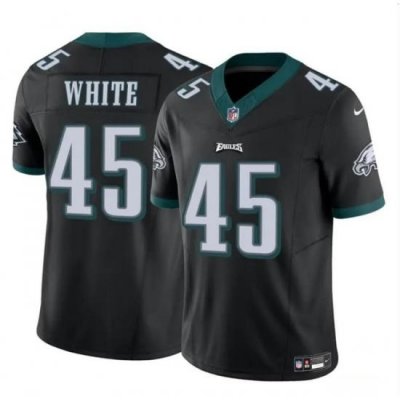 Youth Philadelphia Eagles 45 Devin White Black 2023 F U S E Vapor Untouchable Limited Stitched Football Jersey