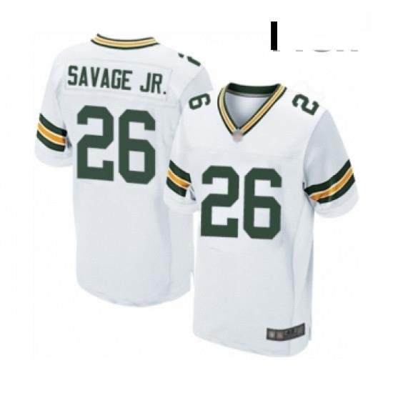 Men Green Bay Packers 26 Darnell Savage Jr Elite White Football Jersey