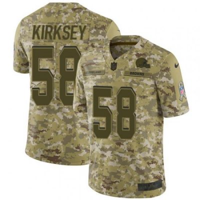 Nike BroWns #58 Christian Kirksey Camo Men Stitched NFL Limited 2018 Salute To Service Jersey