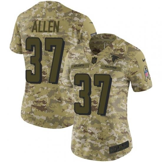 Nike Falcons #37 Ricardo Allen Camo Women Stitched NFL Limited 2018 Salute to Service Jersey