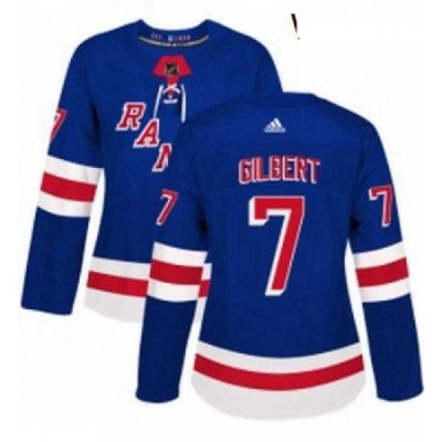 Womens Adidas New York Rangers 7 Rod Gilbert Premier Royal Blue Home NHL Jersey