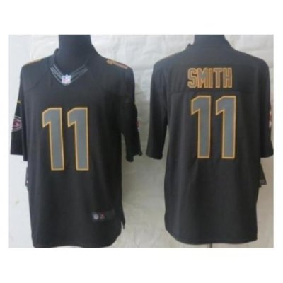 Nike Kansas City Chiefs 11 Alex Smith Black Limited Impact NFL Jersey