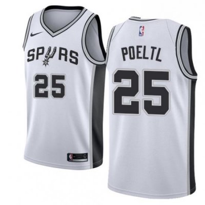 Womens Nike San Antonio Spurs 25 Jakob Poeltl Swingman White NBA Jersey Association Edition