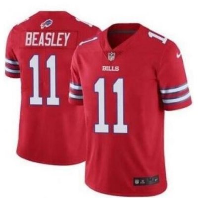 Men Nike Bills 11 Cole Beasley Red Rush NFL Stitched Jersey