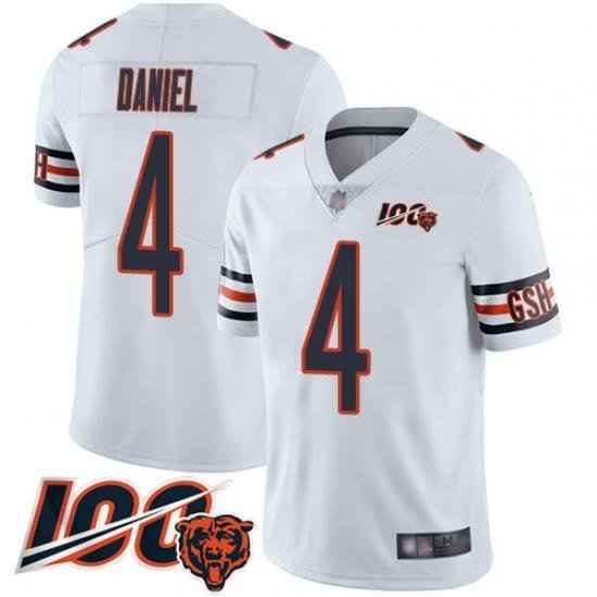 Youth Chicago Bears 4 Chase Daniel White Vapor Untouchable Limited Player 100th Season Football Jersey