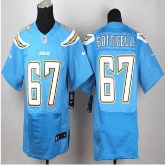 NEW San Diego Chargers #67 Cameron Botticelli Electric Blue Alternate Men Stitched NFL New Elite Jersey