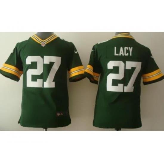 Youth Nike Green Bay Packers 27 Eddie Lacy Green NFL Jerseys