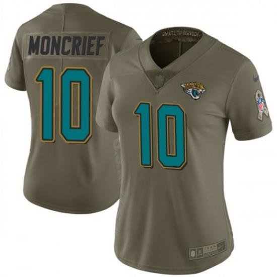 Women Nike Donte Moncrief Jacksonville Jaguars Limited Green 2017 Salute to Service Jersey