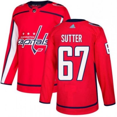 Youth Adidas Washington Capitals 67 Riley Sutter Premier Red Home NHL Jersey