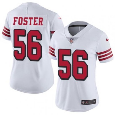 Nike 49ers #56 Reuben Foster White Rush Womens Stitched NFL Vapor Untouchable Limited Jersey