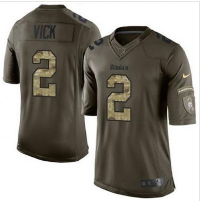 Nike Pittsburgh Steelers #2 Michael Vick Green Men 27s Stitched NFL Limited Salute to Service Jersey