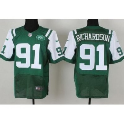 Nike New York Jets 91 Sheldon Richardson Green Elite NFL Jersey