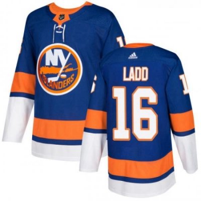 Youth Adidas New York Islanders 16 Andrew Ladd Authentic Royal Blue Home NHL Jersey