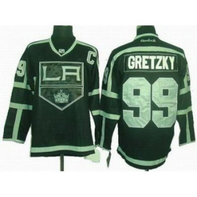 Los Angeles Kings #99 GRETZKY C Patch black ice Jerseys