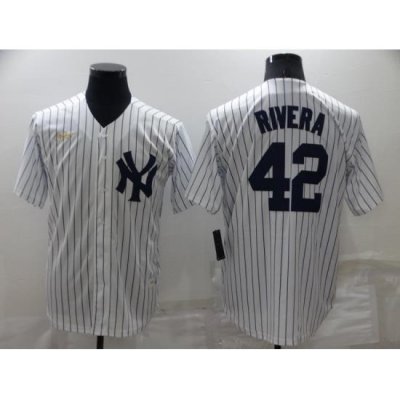 Men NeW York Yankees 42 Mariano Rivera White Cool Base Stitched Baseball Jerse