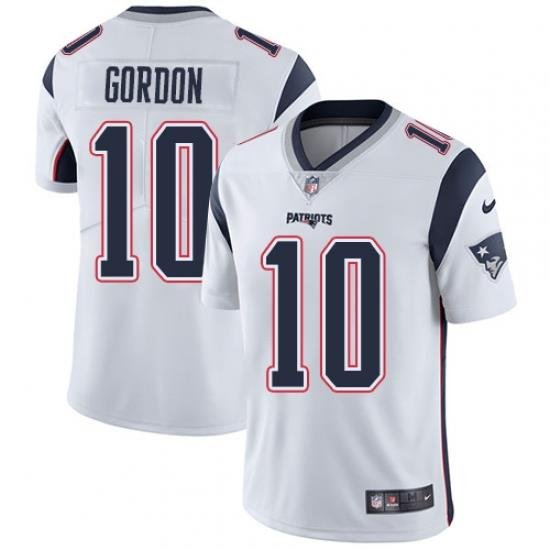 Nike Patriots #10 Josh Gordon White Men Stitched NFL Vapor Untouchable Limited Jersey