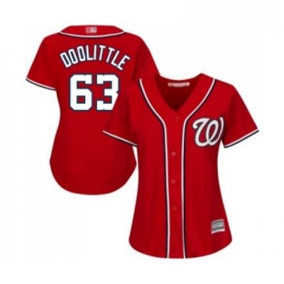 Womens Washington Nationals 63 Sean Doolittle Replica Red Alternate 1 Cool Base Baseball Jersey