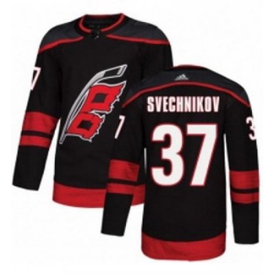 Youth Adidas Carolina Hurricanes 37 Andrei Svechnikov Premier Black Alternate NHL Jersey