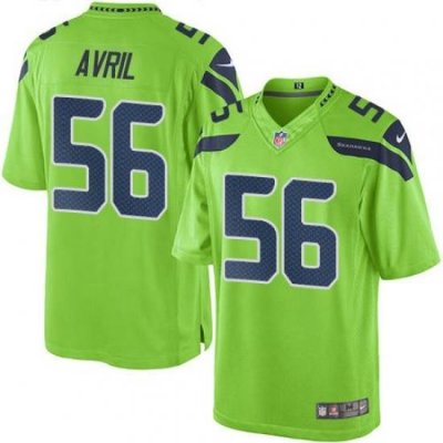 Nike Seahawks #56 Cliff Avril Green Mens Stitched NFL Limited Rush Jersey