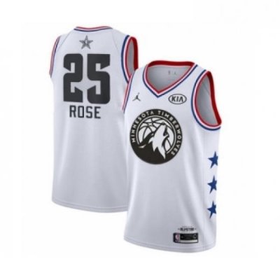 Youth Minnesota Timberwolves 25 Derrick Rose Swingman White 2019 All Star Game Basketball Jersey