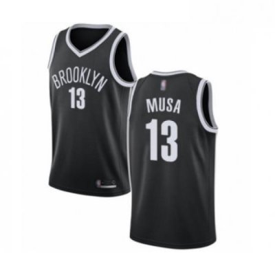 Youth Brooklyn Nets 13 Dzanan Musa Authentic Black Basketball Jersey Icon Edition