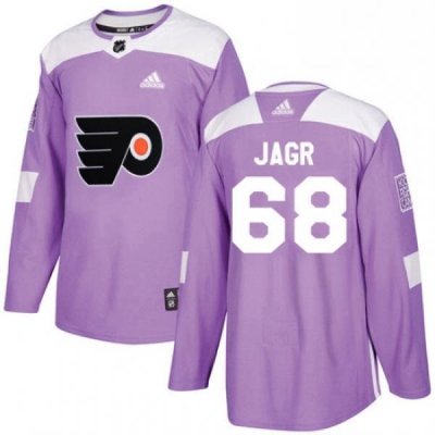 Youth Adidas Philadelphia Flyers 68 Jaromir Jagr Authentic Purple Fights Cancer Practice NHL Jersey