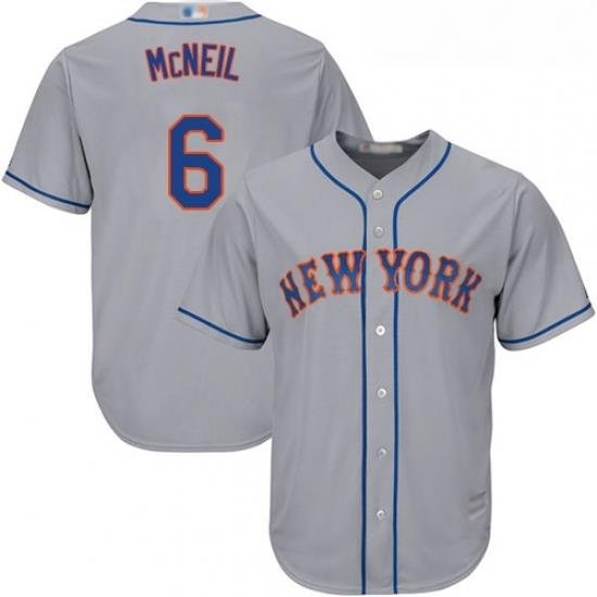 Mets #6 Jeff McNeil Grey NeW Cool Base Stitched Baseball Jersey