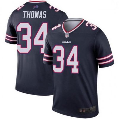 Men Buffalo Bills Thurman Thomas Navy Legend Inverted Jersey