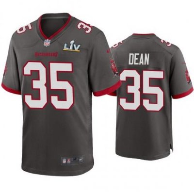 Men Jamel Dean Buccaneers Pewter Super Bowl Lv Game Jersey