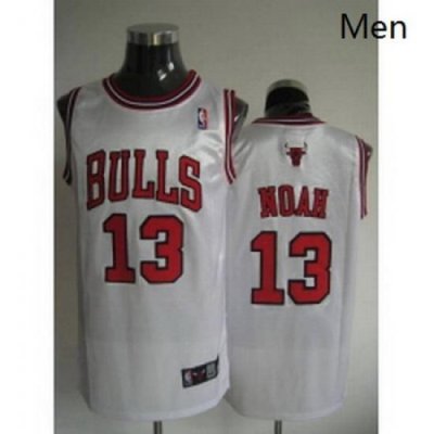 Bulls 13 Joakim Noah Stitched White NBA Jersey