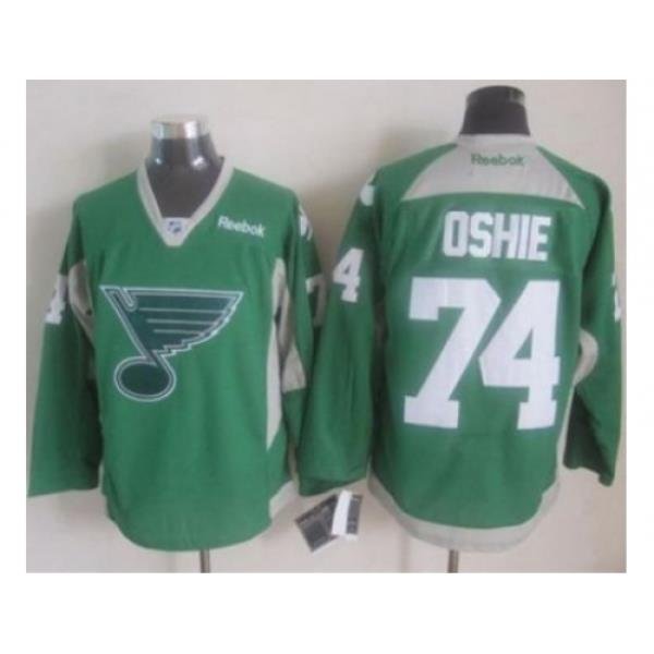 St.Louis Blues #74 T.J Oshie Green Practice Stitched NHL Jersey