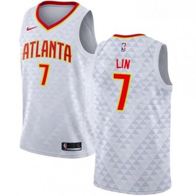 Womens Nike Atlanta Hawks 7 Jeremy Lin Swingman White NBA Jersey Association Edition