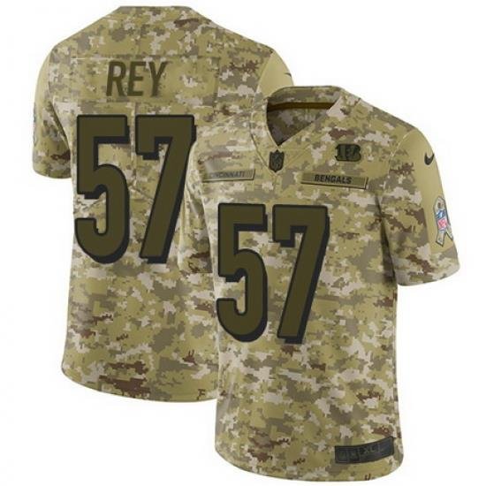 Nike Bengals #57 Vincent Rey Camo Mens Stitched NFL Limited 2018 Salute To Service Jersey