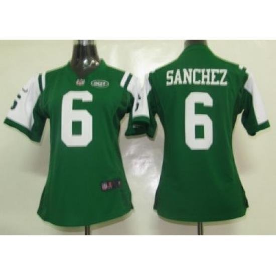 Women Nike NeW York Jets 6# Sanchez Jerseys