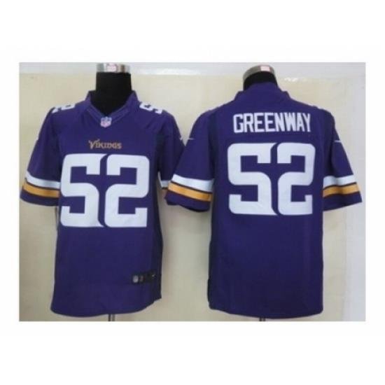 Nike Minnesota Vikings 52 Chad Greenway Purple Limited NFL Jersey