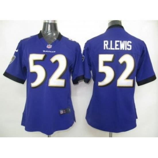 Womens Nike Baltimore Ravens 52# R.lewis Jersey