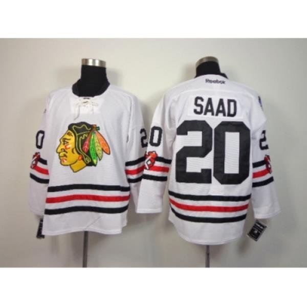 NHL Chicago Blackhawks #20 Saad 2015 Winter Classic White Jerseys