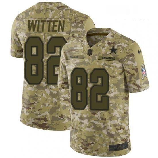 Youth Nike Dallas CoWboys 82 Jason Witten Limited Camo 2018 Salute to Service NFL Jersey