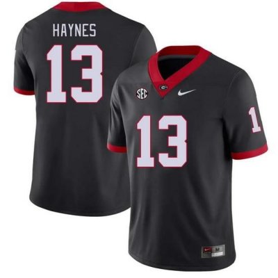 Men #13 Zeed Haynes Georgia Bulldogs College Football Jerseys Stitched-Black