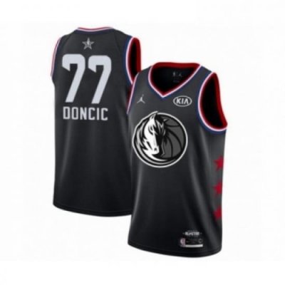 Mens Dallas Mavericks 77 Luka Doncic Swingman Black 2019 All Star Game Basketball Jersey