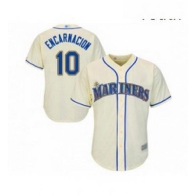 Youth Seattle Mariners 10 Edwin Encarnacion Replica Cream Alternate Cool Base Baseball Jersey