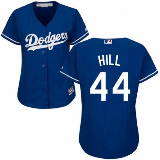 Womens Majestic Los Angeles Dodgers 44 Rich Hill Authentic Royal Blue Alternate Cool Base MLB Jersey